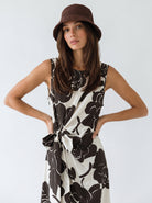 Abito Vivienne - Marrone fantasia donna