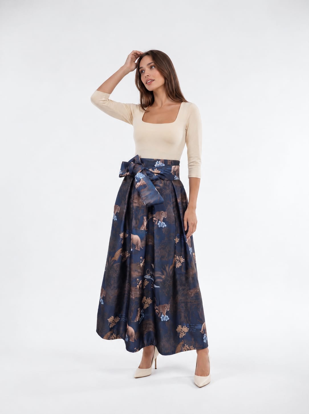 Gonna Solmira – Blu Notte Multicolor Gonna donna