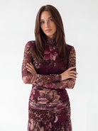 Abito Isabeau – Bordeaux / Animalier Abito donna
