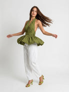 Top Audrey - Verde pistacchio donna