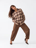 Camicia Althéa – Panna / Cuoio caramello Camicia donna