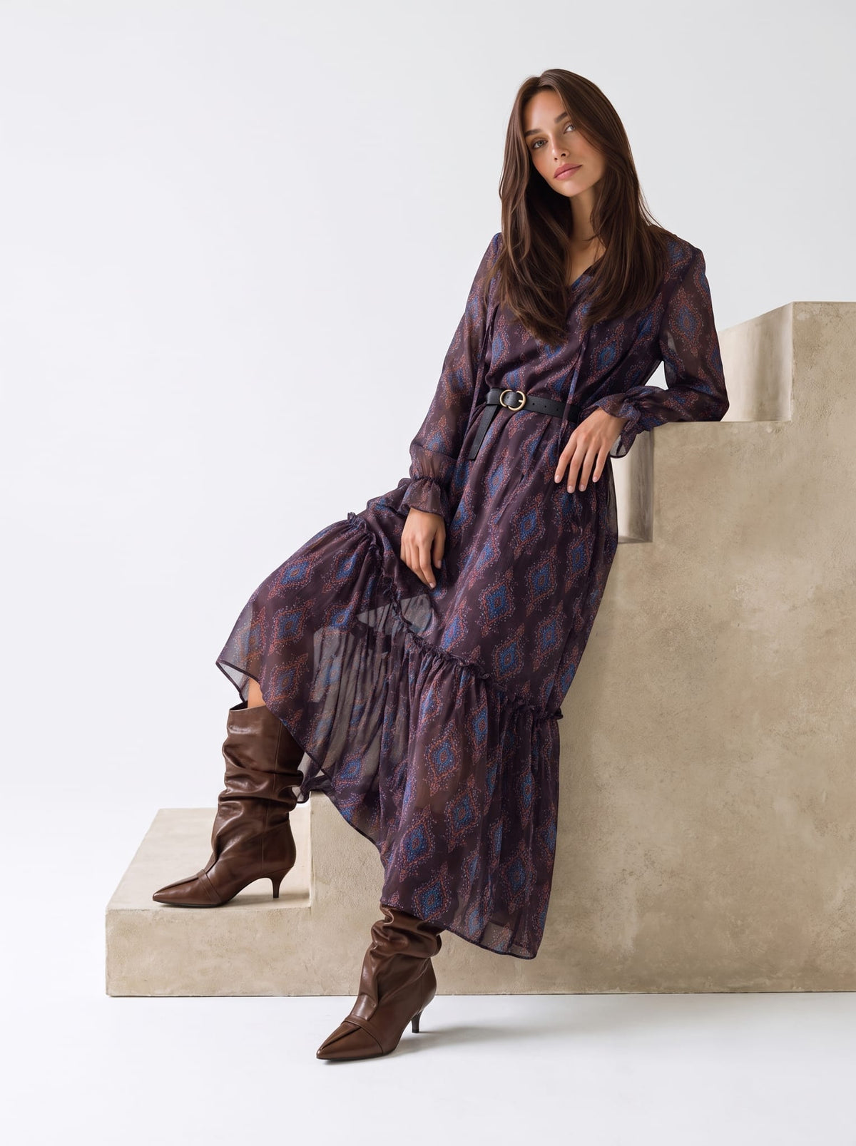 Abito Zelmira – Prugna Multicolor Abito donna