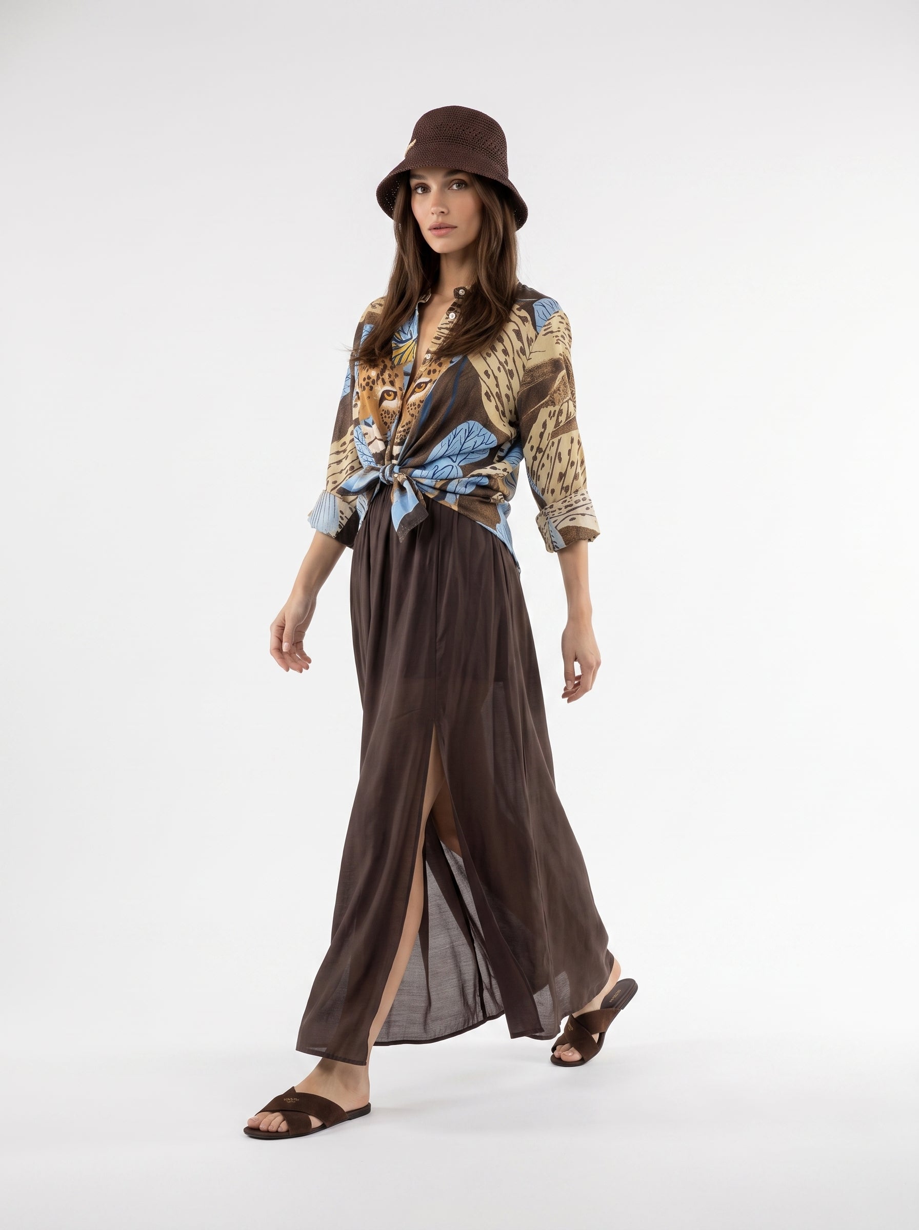 Gonna Dorotea - Marrone donna