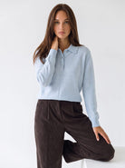 Polo Mélisande – Celeste Polvere Maglia donna
