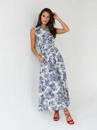 Abito Fiordaliso - Toile de jouy Blu donna