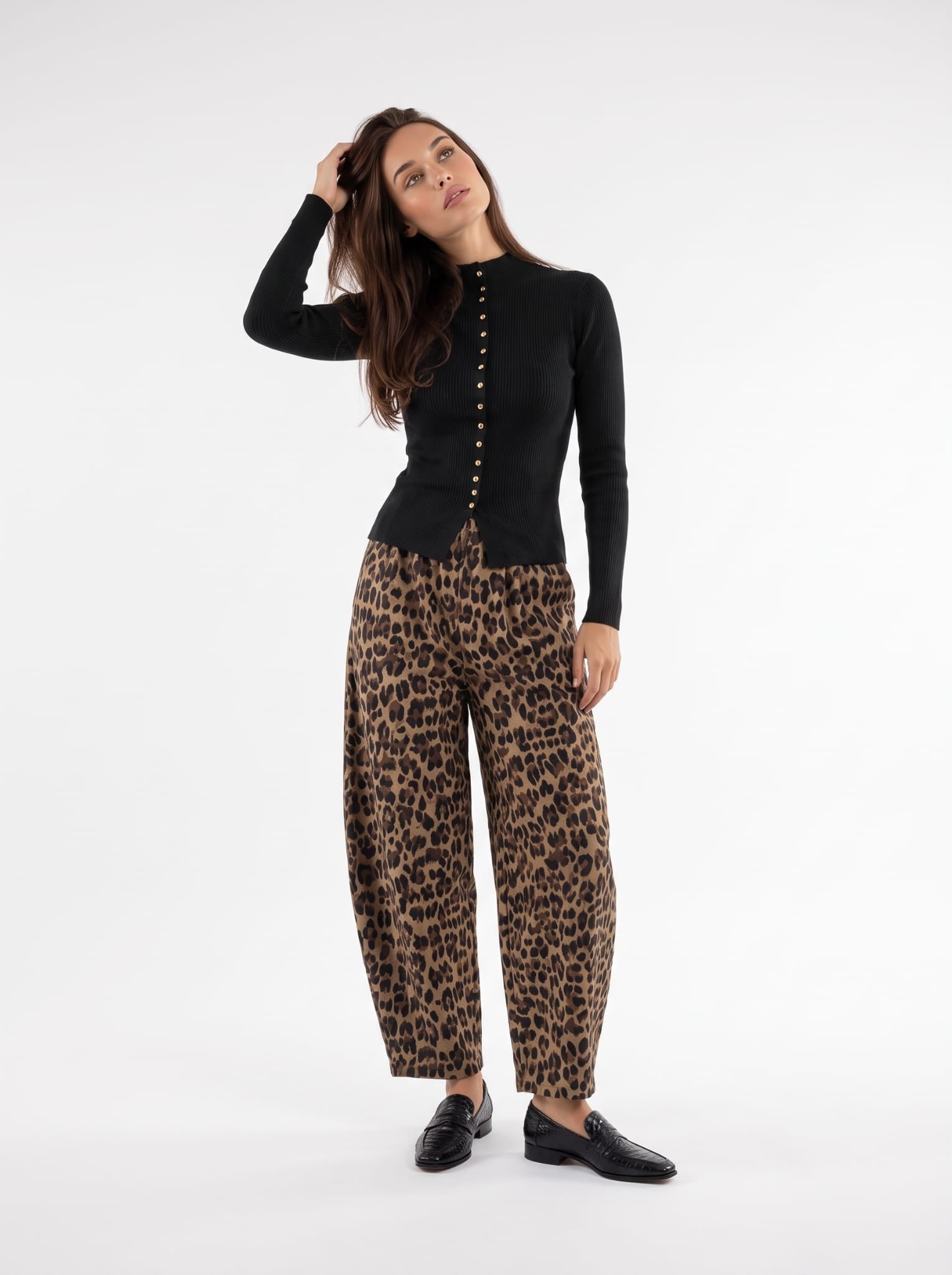Pantalone Gilda - Nero Animalier Pantalone donna