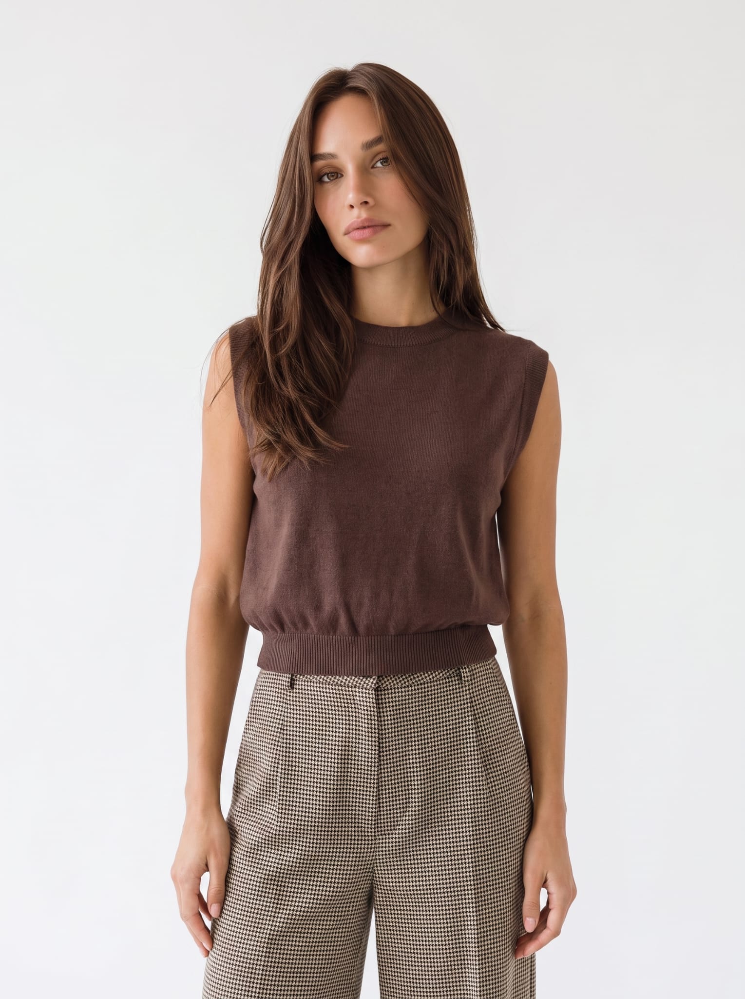 Smanicato Aveline - Cacao Maglia donna