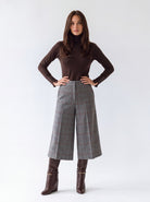 Bermuda Céleste – Principe di Galles Grigio-Bordeaux Pantalone donna