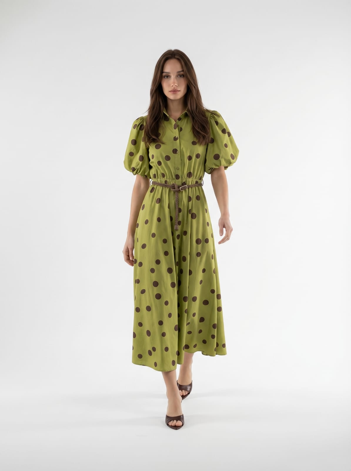 Abito Miravel - Verde pois donna