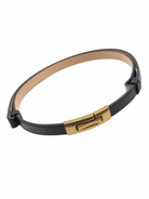 Cintura Elin in vera pelle con fibbia clip – donna