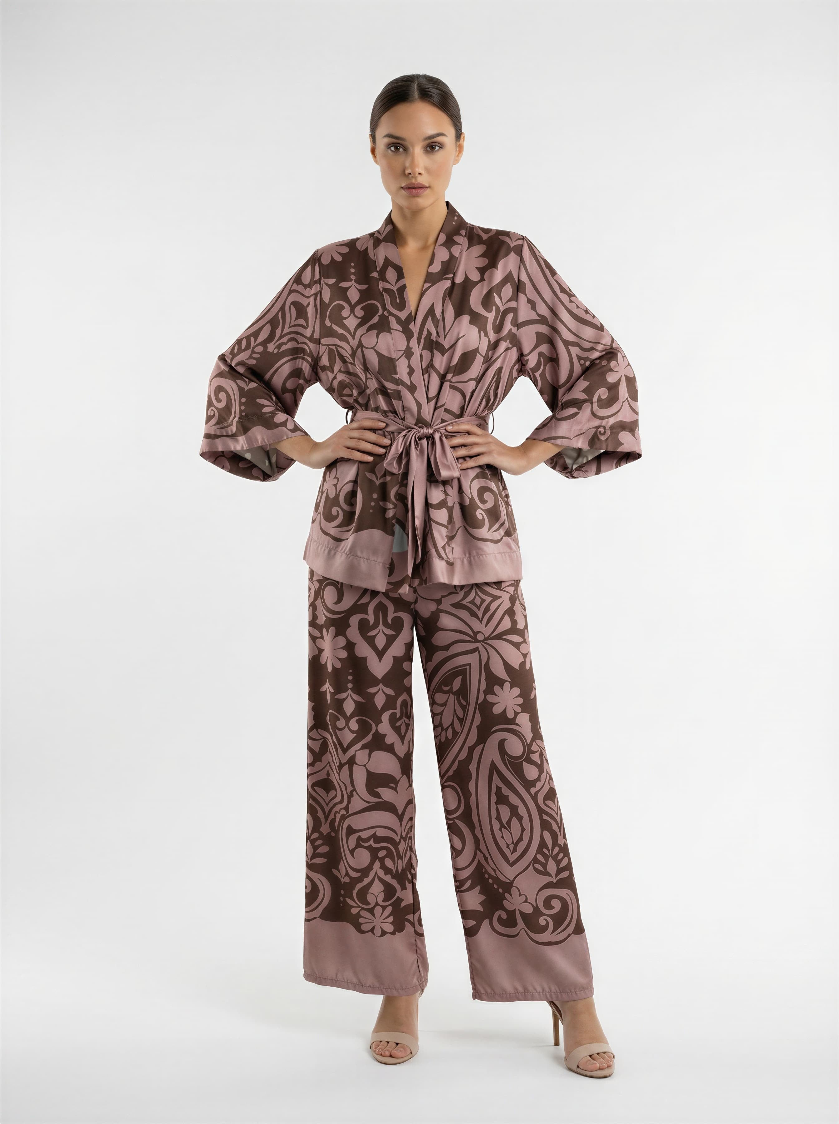 Coordinato Velmira - Rosa e marrone donna