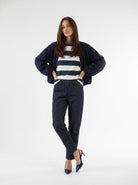 T-Shirt Zaira - Blu navy rigata T-Shirt donna