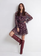 Abito Léontine – Bordeaux Multicolor Abito donna