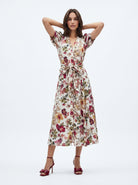 Abito Ofelia - Fiori Bordeaux donna