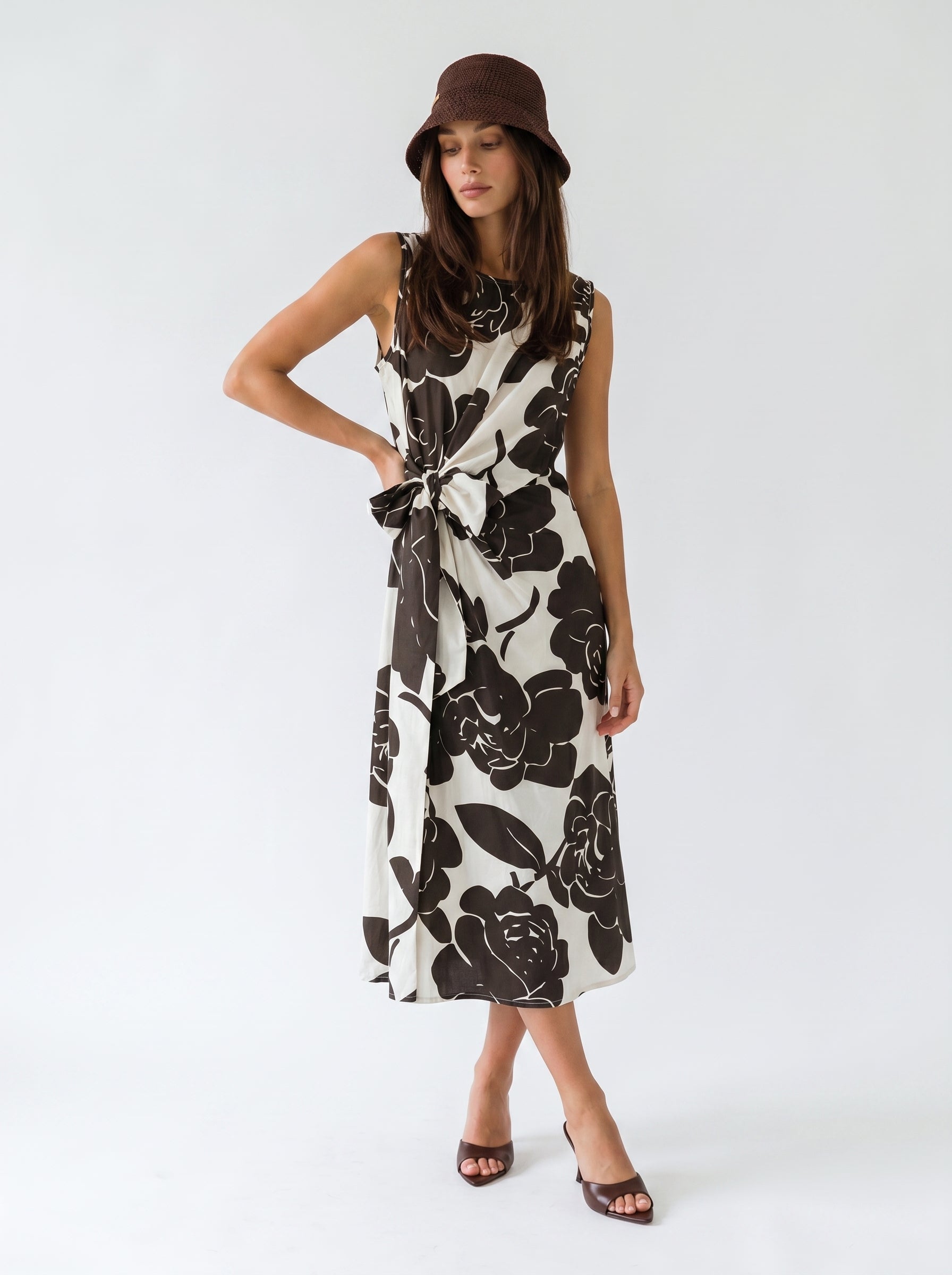 Abito Vivienne - Marrone fantasia donna
