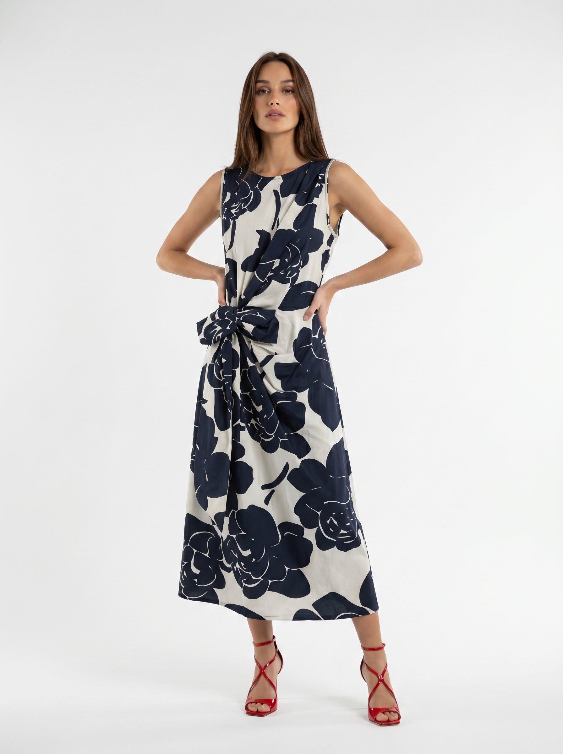Abito Vivienne - Blu fantasia donna