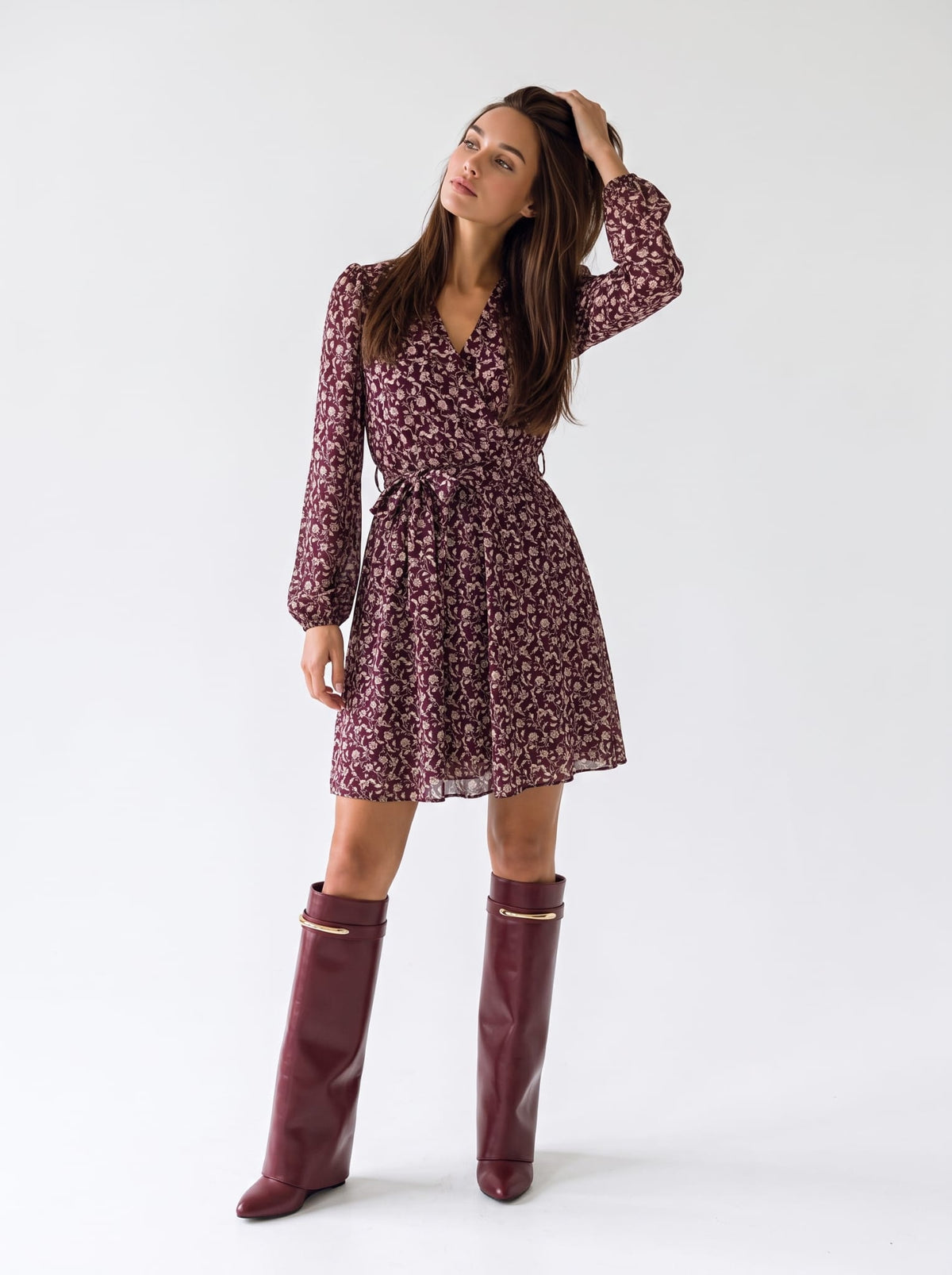 Abito Eudora – Bordeaux/Panna Abito donna