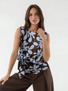 Camicia Amal - Arabesque azzurro donna