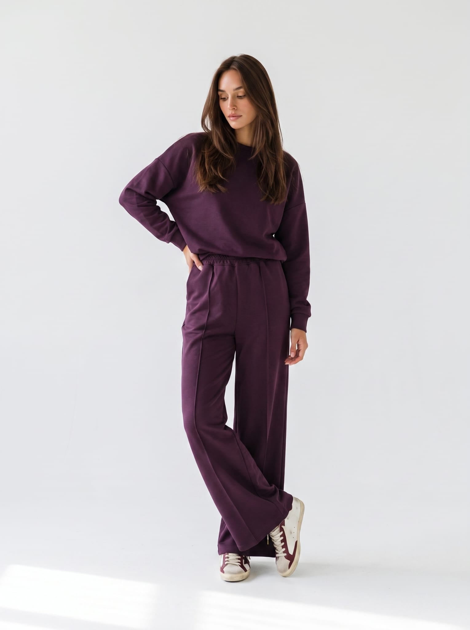Pantalone Kaia - Bordeaux Coordinato donna